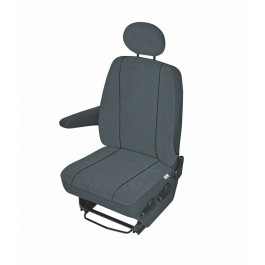 Sitzbezug Transporter DV1 L, für Einzelsitz und Kopfstütze / Stoffmuster "Elegance" grau / "Standard-Qualität"
