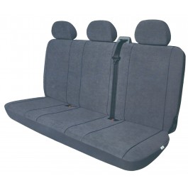 Sitzbezug Transporter DV3 XL, für 3er-Sitzbank und 3 Kopfstützen / Stoffmuster "Elegance" grau / "Standard-Qualität"