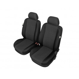 Sitzbezüge-Set für 2 Pkw-Vordersitze und 2 Kopfstützen, Gr. XL / Stoffmuster "Ares" schwarz / "Premium-Qualität"