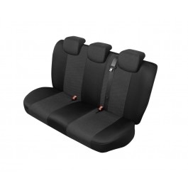 Sitzbezüge-Set für 1 Rücksitzbank und 5 Kopfstützen, Gr. M - L / Stoffmuster "Ares" schwarz / "Premium-Qualität"