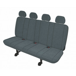Sitzbezug Transporter DV4 XXL, für 4er-Sitzbank (Breite 172 - 176 cm) und 4 Kopfstützen / Stoffmuster "Elegance" grau / "Standard-Qualität"