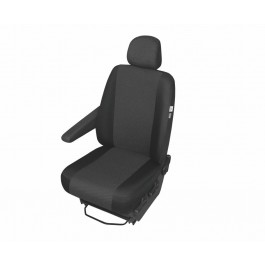 Sitzbezug Transporter DV1 Master III / Movano B / NV 400 - 100 % Passform, für Einzelsitz und Kopfstütze / Stoffmuster "Ares" schwarz / "Premium-Qualität"