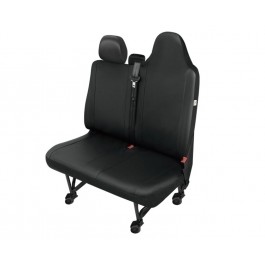 Sitzbezug Transporter DV2 Master III / Movano B / NV 400 - 100 % Passform, für Doppelsitz mit geteilter Sitzfläche und 2 Kopfstützen / "Practical" Kunstleder schwarz