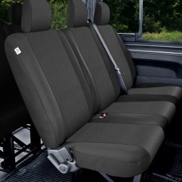 Sitzbezug Transporter DV3 Trafic III / Vivaro B / Talento / NV 300 - 100 % Passform, für 3er Sitzbank und 3 Kopfstützen / schwarz