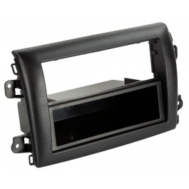Radio-Einbaublende Fiat Ducato Typ 250 + 290, Citroen Jumper III, Peugeot Boxer III, ab 04/2021, für 1-DIN & 2-DIN geeignet, incl. Ablagefach für 1-DIN-Nutzung