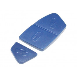 Tastengummipad BLAU für KEY1015, Fiat Lancia, u.a. Stilo, 2-teilig, KLEINE Version, Maße: 30,65mm + 13mm  