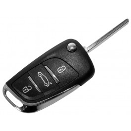 Schlüsselkopfgehäuse komplett mit Rohling mit 3 Tasten-Feld u.a. für Citroen C4, DS4, div. Peugeot