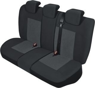 Sitzbezüge-Set für 1 Rücksitzbank und 5 Kopfstützen, Gr. L - XL /  Stoffmuster Perun anthrazit