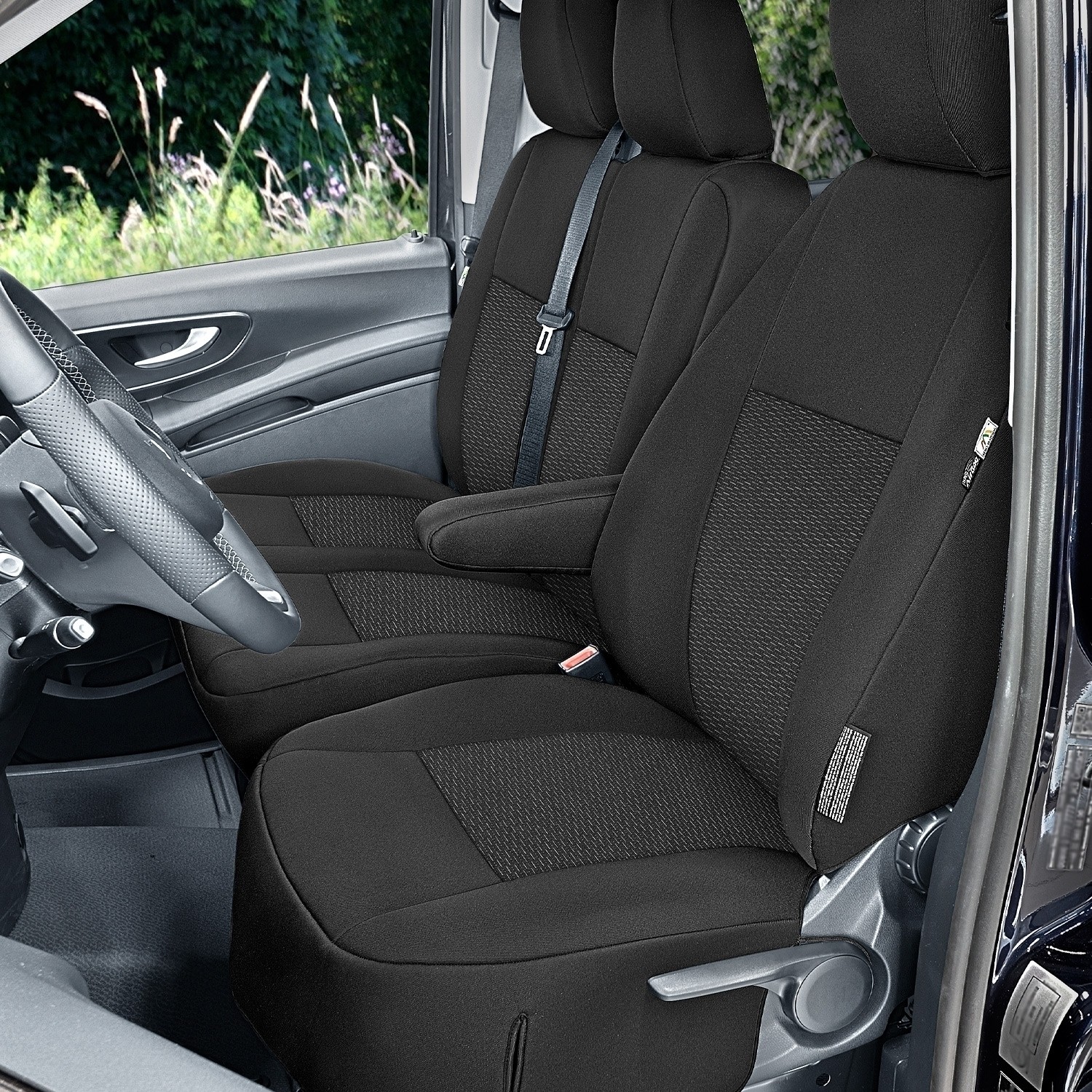 Sitzbezug-Set Front 1 + 2 für Mercedes Vito W447 - 100 % Passform, für 1  Einzelsitz