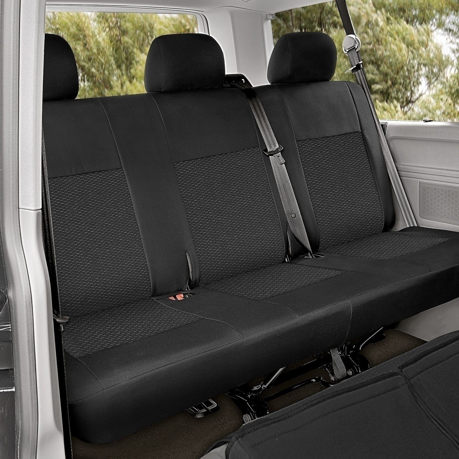 Sitzbezug-Set für dritte Sitzreihe für VW T5 & VW T6 - 100 % Passform, für  3er
