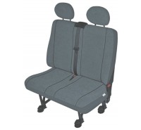 Sitzbezug Transporter DV2 M, für Doppelsitz und 2 Kopfstützen / Stoffmuster "Elegance" grau / "Standard-Qualität"