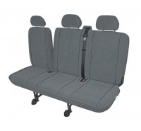 Sitzbezug Transporter DV3 XL Split (geteilt), für 3er-Sitzbank mit 1 umklappbarem Sitzrücken und 3 Kopfstützen / Stoffmuster "Elegance" grau / "Standard-Qualität"