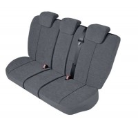 Sitzbezüge-Set für 1 Rücksitzbank und 5 Kopfstützen, Gr. M - L / Stoffmuster "Elegance" grau / "Standard-Qualität"