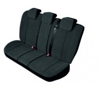 Sitzbezüge-Set für 1 Rücksitzbank und 5 Kopfstützen, Gr. M - L / Stoffmuster "Scotland" grau-schwarz