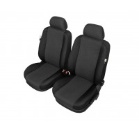 Sitzbezüge-Set für 2 Pkw-Vordersitze und 2 Kopfstützen, Gr. XL / Stoffmuster "Ares" schwarz / "Premium-Qualität"