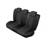 Sitzbezüge-Set für 1 Rücksitzbank und 5 Kopfstützen, Gr. L - XL / Stoffmuster "Ares" schwarz / "Premium-Qualität"