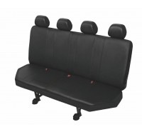 Sitzbezug Transporter DV4 XL, für 4er-Sitzbank (Breite 160 - 165 cm) und 4 Kopfstützen / "Practical" Kunstleder schwarz
