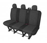 Sitzbezug Transporter DV3, für 3er-Sitzbank und 3 Kopfstützen / Stoffmuster "Ares" schwarz / "Premium-Qualität"