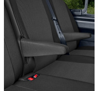 Armlehnenbezug für Trafic III / Vivaro B / Talento / NV 300 - 100 % Passform, für zweite ODER dritte Sitzreihe / Stoffmuster schwarz / "Premium-Qualität"