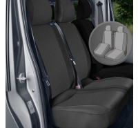 Sitzbezug Transporter DV2 Trafic III / Vivaro B / Talento / NV 300 - 100 % Passform, für Doppelsitz mit "klappbarer" Sitzfläche und 2 Kopfstützen / schwarz