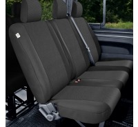 Sitzbezug Transporter DV3 Trafic III / Vivaro B / Talento / NV 300 - 100 % Passform, für 3er Sitzbank und 3 Kopfstützen / schwarz