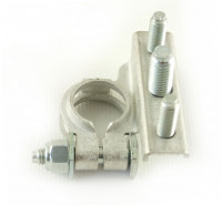 Batteriepolklemme für Pluspol, mit Doppel-Ring-Lock, mit 2 x M6 + 1 x M8 Gewindebolzen