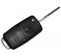 Schlüsselgehäuse komplett mit 3 Tastenfeld (mit Licht) incl. Batteriekontakte, versch. VW/Audi/Seat/Skoda