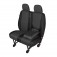 Sitzbezug Transporter DV2 Iveco Daily - 100 % Passform, für geteilten Doppelsitz und 2 Kopfstützen / Stoffmuster "Ares" schwarz / "Premium-Qualität"