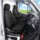 Sitzbezug-Set Front "1 + 1" für Mercedes Sprinter W907 - 100 % Passform, für 2 Einzelsitze / Stoffmuster schwarz