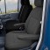 Sitzbezug Front Einzelsitz für VW Crafter II & MAN TGE - 100 % Passform, für Fahrerseite oder Beifahrerseite und Kopfstütze / Stoffmuster schwarz