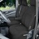 Sitzbezug-Set Front "1 + 2" für Mercedes Vito W447 - 100 % Passform, für 1 Einzelsitz und einteilige Doppelsitzbank / Stoffmuster schwarz