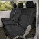 Sitzbezug-Set für zweite Sitzreihe "1 + 1 + 1" für VW T6 - 100 % Passform, für 3 Einzelsitze / Stoffmuster schwarz
