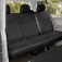 Sitzbezug-Set für dritte Sitzreihe für VW T5 & VW T6 - 100 % Passform, für 3er-Sitzbank / Stoffmuster schwarz